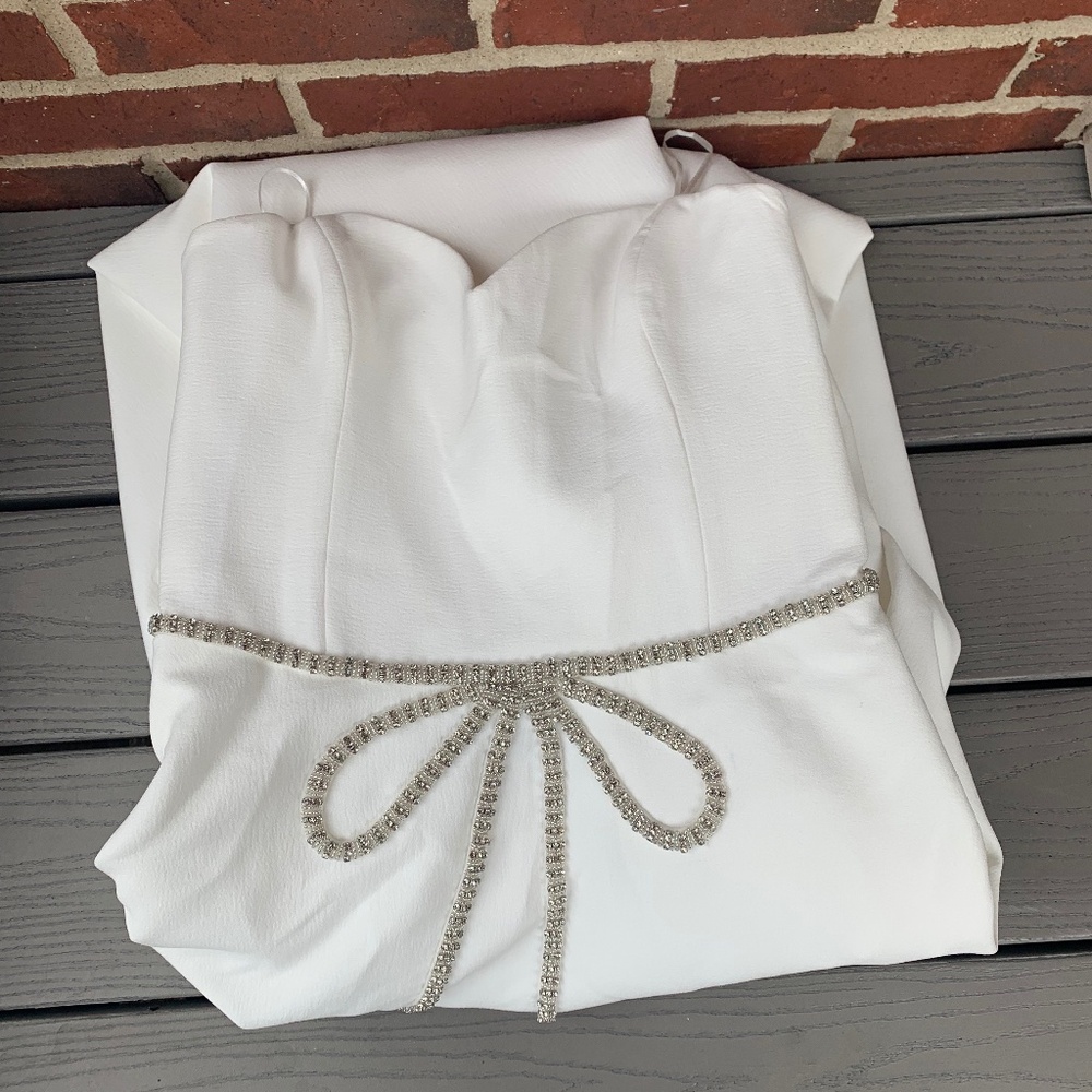 Helsi Grace Sweetheart Strapless Crystal Bow Ball Gown